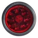 Foco Trasero Led 4 Pulg Rojo 12 y 24 Volts