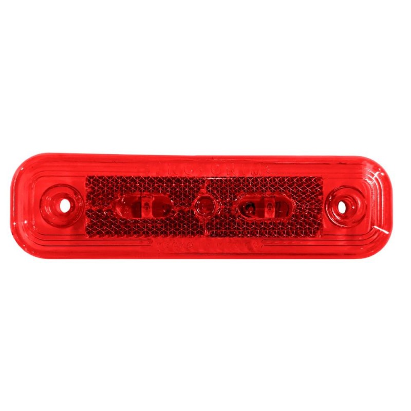 Foco Lateral Led Rectangular Rojo 12 y 24 Volts