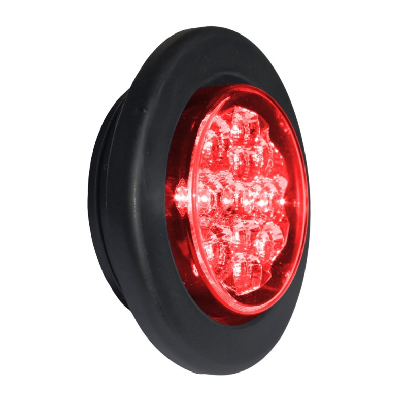 Foco Trocha Led 2 1/2 Pulg Rojo 12 y 24 Volts