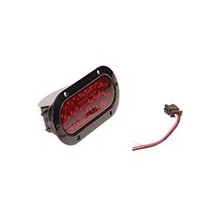 Foco Lateral Ovalado Led Rojo 12 y 24 Volts