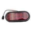 Foco Lateral Led Ovalado Rojo 12 y 24 Volts