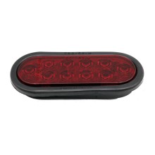 Foco Lateral Led Ovalado Rojo 12 y 24 Volts