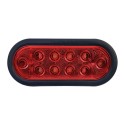 Foco Lateral Led Ovalado Rojo 12 y 24 Volts