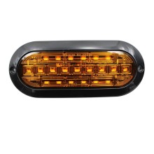 Foco Lateral Ovalado Led Ambar 12 y 24 Volts