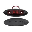 Foco Lateral Led Ovalado Rojo 12 y 24 Volts