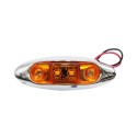 Foco Lateral Led Ovalado Ambar 12 y 24 Volts