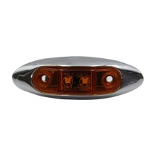 Foco Lateral Led Ovalado Ambar 12 y 24 Volts