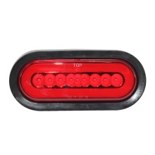 Foco Ovalado Led Rojo Bi-volts Tipo Halo