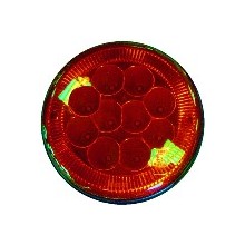 Foco Trasero Led 4 Pulg Rojo 12 y 24 Volts