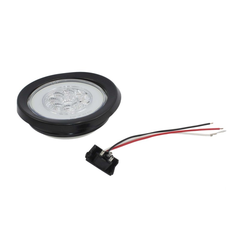 Foco Trasero 4 Pulg Blanco Led Bi-volts Tipo Halo