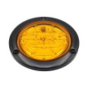 Foco Tras.led 4 Ambar Plano Para Remachar Bi-volt