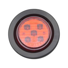 Foco Trocha 2 1/2 Pulg Led Rojo 12 y 24 Volts