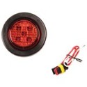 Foco Trocha 2 1/2 Pulg Led Rojo 12 y 24 Volts