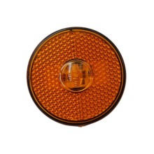 Foco Lateral Led Ambar 12 y 24 Volts - Redondo 65 Mm