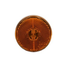 Foco Lateral Led Ambar 12 y 24 Volts - Redondo 65 Mm