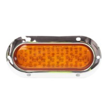 Foco Lateral Led Ovalado Ambar 12 y 24 Volts