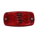 Foco Lateral Led Doble Optico Rojo 12 y 24 Volts