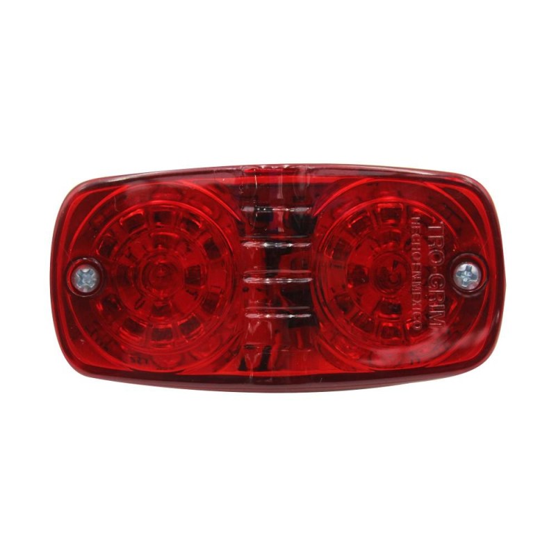 Foco Lateral Led Doble Optico Rojo 12 y 24 Volts