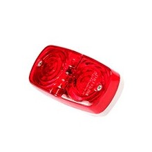 Foco Lateral Led Doble Optico Rojo 12 y 24 Volts