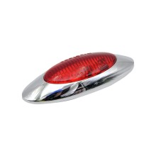 Foco Lateral Eliptico Cromado Rojo Led Bi-volt