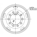 LLANTA DISCO PLANO 6.75 X17.5    6 HOYOS