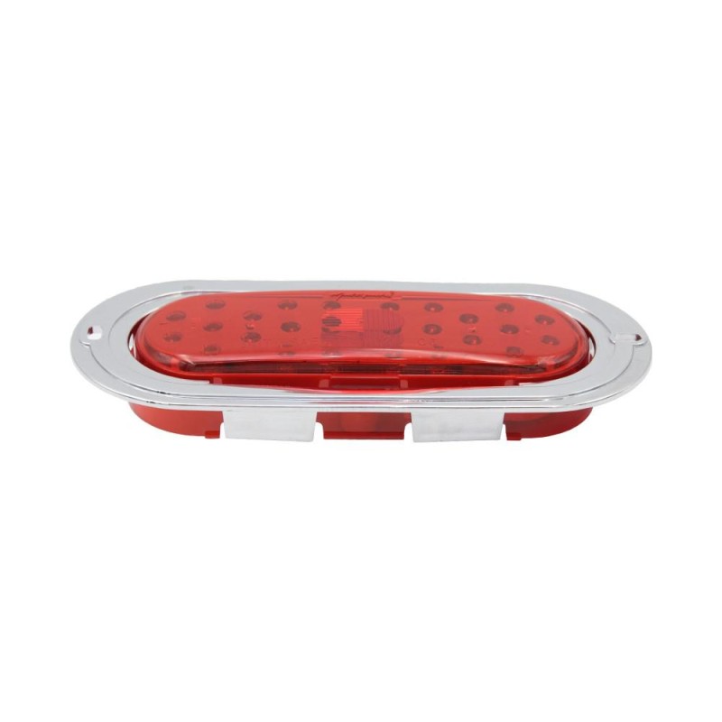 Foco Rojo de Incrust. Led 24 Volts Aro Cromado