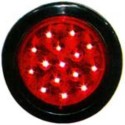 Foco Trasero 4 Pulg. Rojo Led 12 Volts