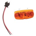 Foco Lateral Led Doble Optico Ambar 12 y 24 Volts