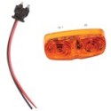 Foco Lateral Led Doble Optico Ambar 12 y 24 Volts