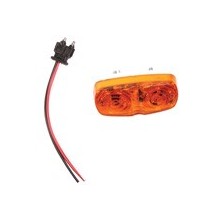 Foco Lateral Led Doble Optico Ambar 12 y 24 Volts