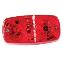 Foco Lateral Led Doble Optico Rojo 12 y 24 Volts