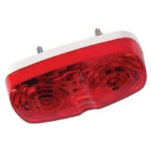 Foco Lateral Led Doble Optico Rojo 12 y 24 Volts