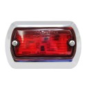 Foco Lateral Led Rectangular Rojo 12 y 24 Volts