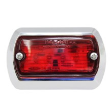 Foco Lateral Led Rectangular Rojo 12 y 24 Volts