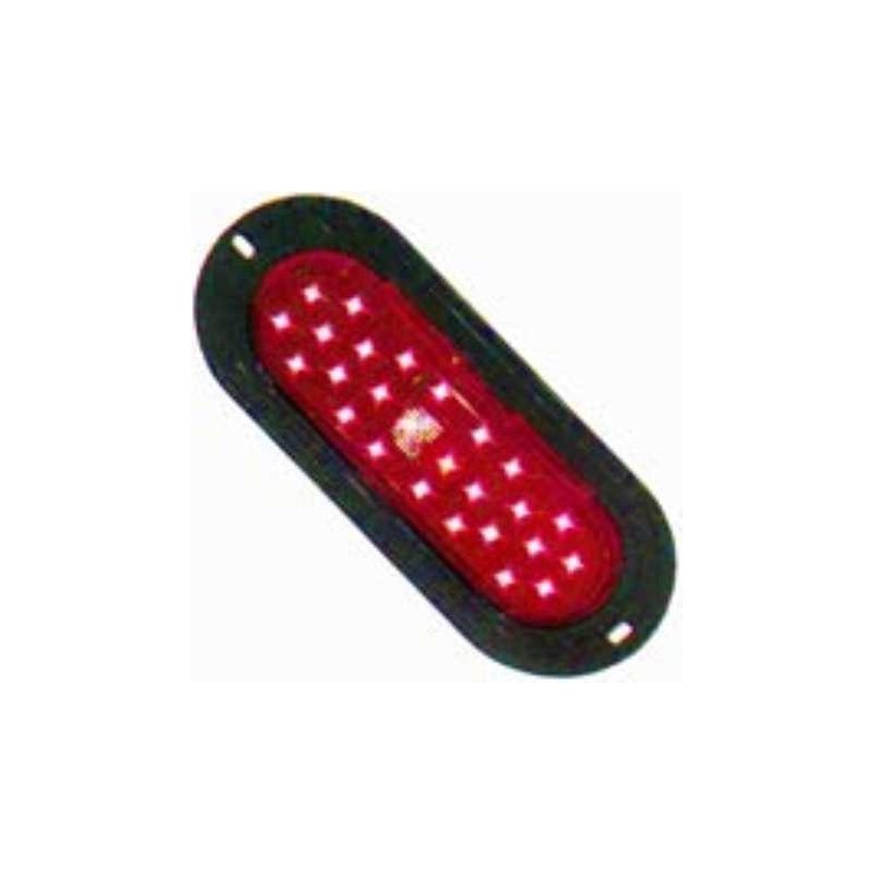 Foco Lateral Ovalado Led Rojo 12 y 24 Volts