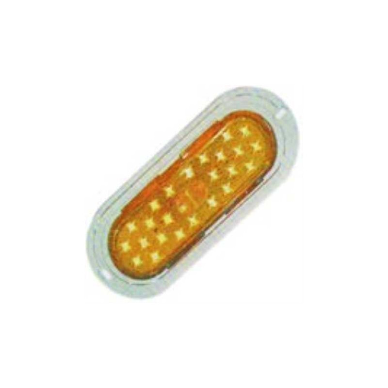 Foco Amarillo de Incrust. Led 24 Volts Aro Cromado