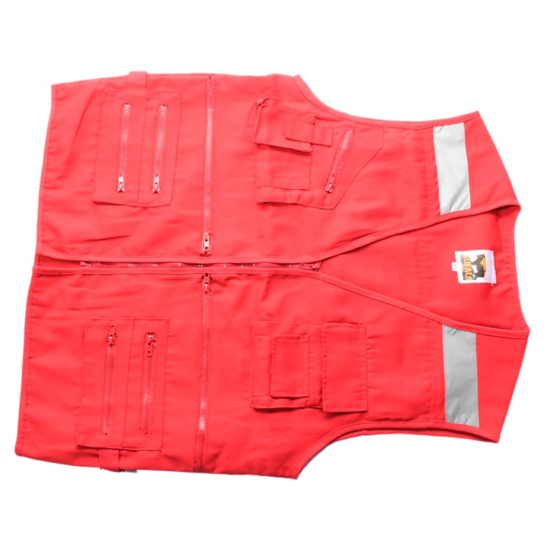 Chaleco geologo canvas rojo talla xl