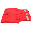 Chaleco geologo canvas rojo talla xl