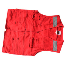 Chaleco geologo canvas rojo talla l