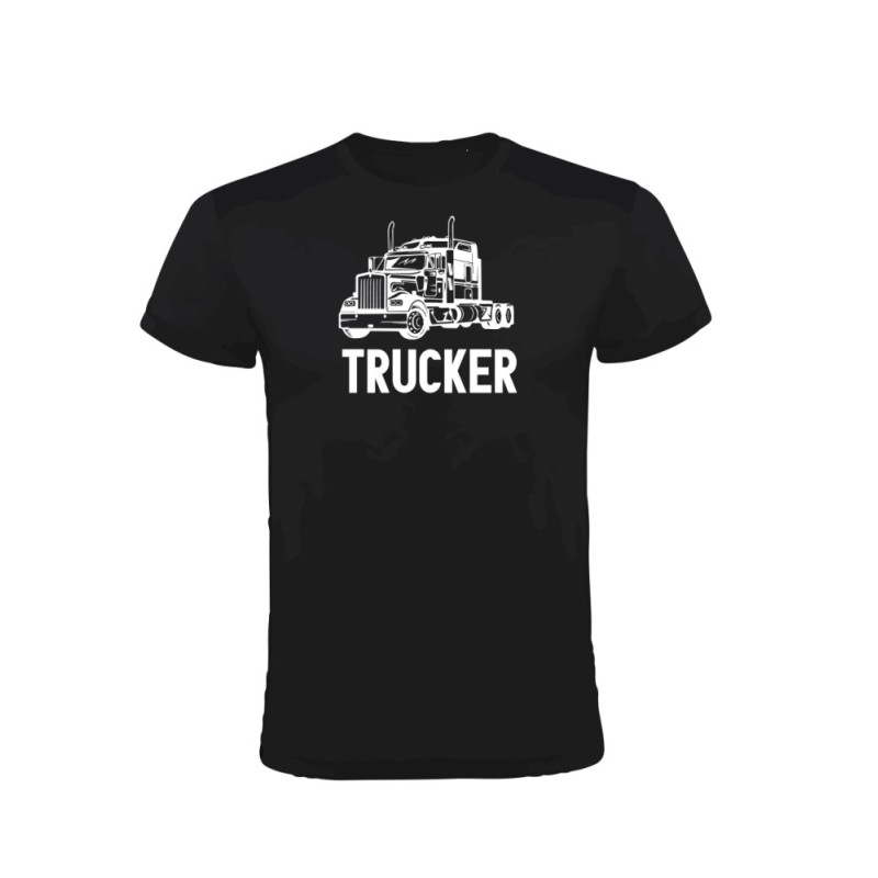 Polera Camionero - Trucker - Negra Talla XXL