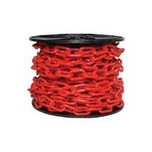 Cadena Plastica Roja Rollo 50 Mts