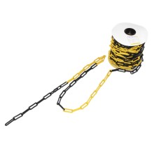 Cadena Plastica Amarillo-negro 25 Mts - Rollo