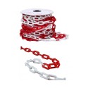 Cadena Plastica Rojo-blanca 25 Mts - Rollo