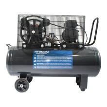 Compresor Hyundai Monofasico 2hp 100l 115psi Correa