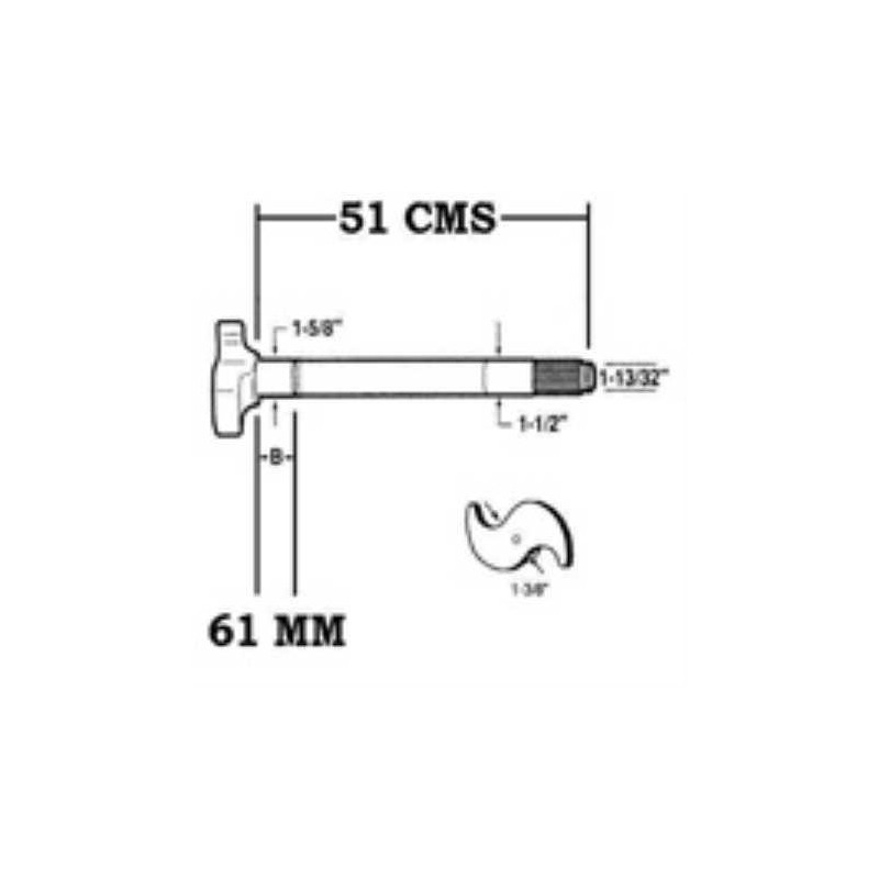 Eje Leva 28e 51cm Izq.s