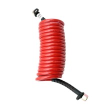 Manguera Espiral Conector Aire Agarradera Roja