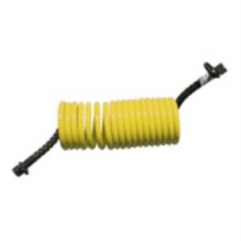 Manguera Espiral Conector Aire Agarradera Amarilla